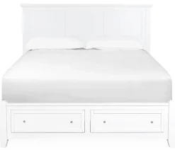 Atlantic King Platform Storage Bed - White