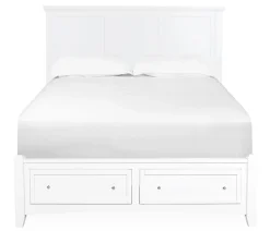 Atlantic Queen Platform Storage Bed - White