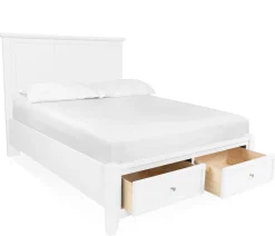 Atlantic Queen Platform Storage Bed - White