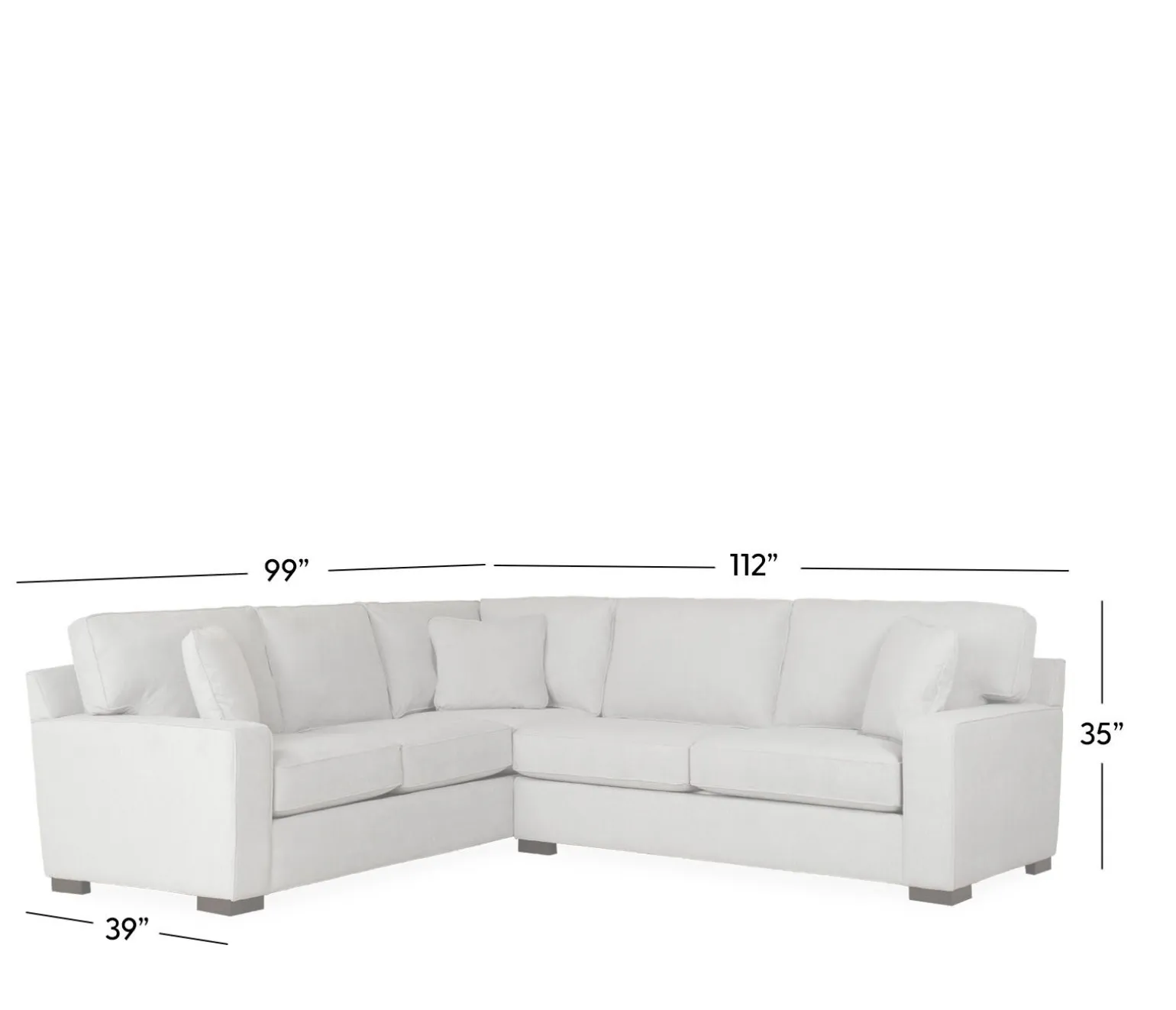 Bedford 2-Piece Sectional - LHF Sofa Sectional & RHF Apt Sofa