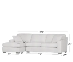 Bedford 2-Piece Sectional - RHF Apt. Sofa, LHF Chaise