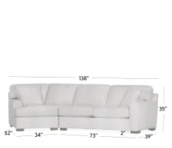 Bedford 2-Piece Sectional - RHF Apt. Sofa, LHF Cuddler