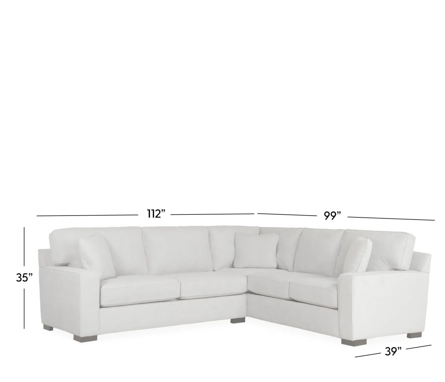 Bedford 2-Piece Sectional - RHF Sofa Sectional & LHF Apt Sofa