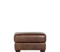 Boudreau Leather Ottoman- Bistro Chocolate