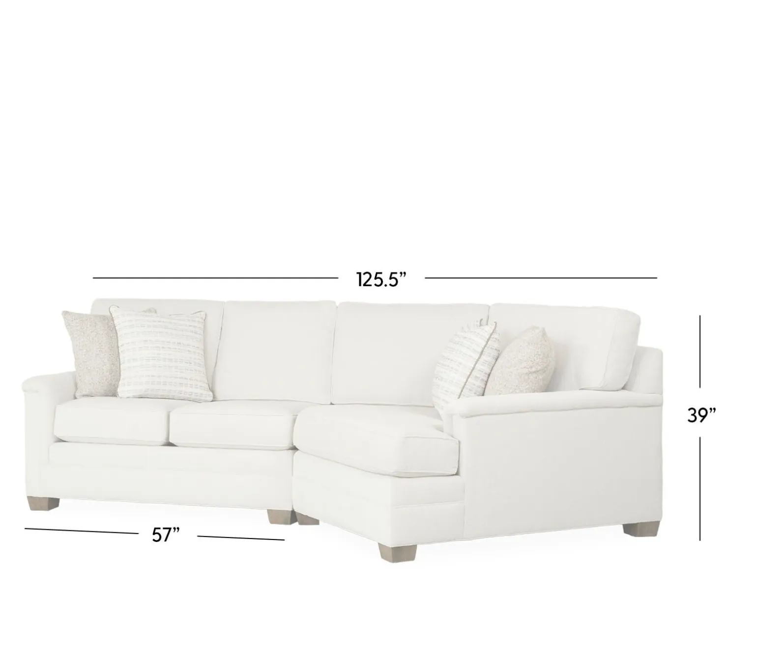 Brunswick 2-Piece Sectional LA Loveseat and RA Cuddler