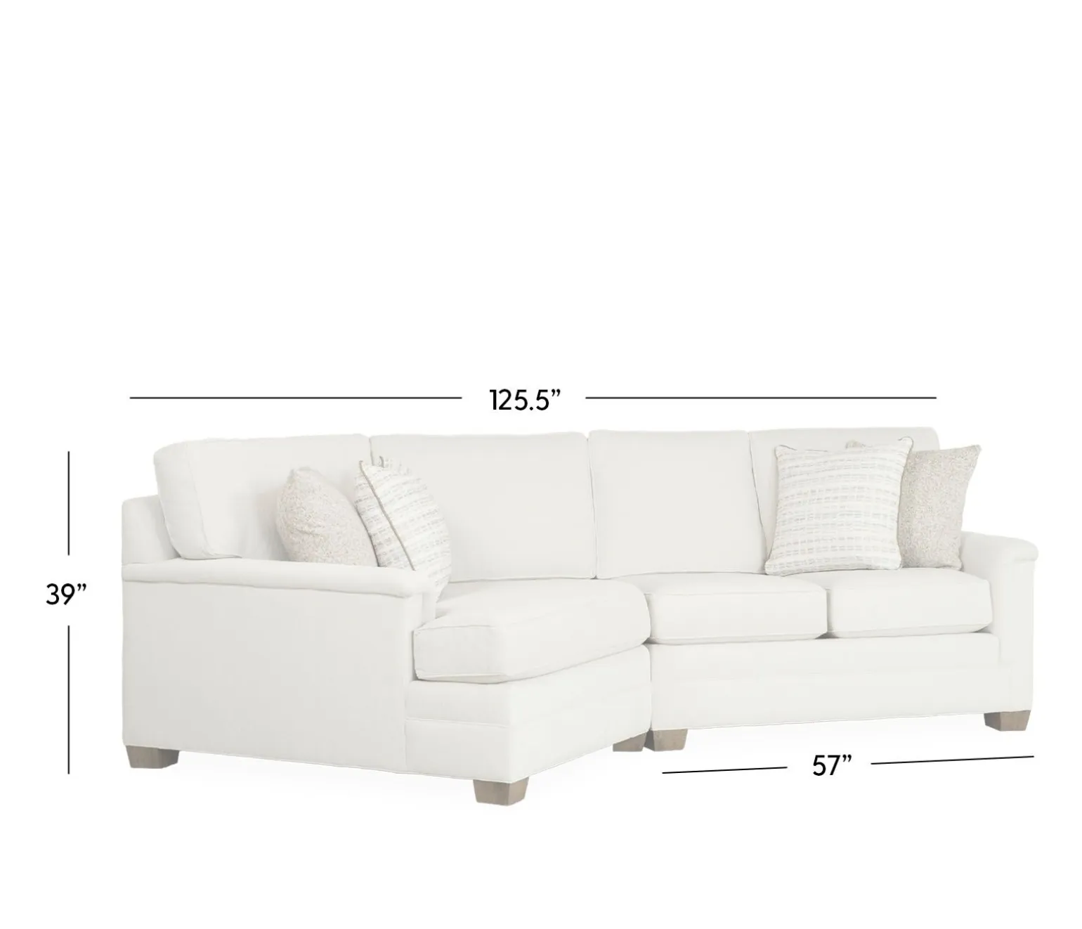 Brunswick 2-Piece Sectional RA Loveseat and LA Cuddler