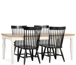 Cape Cod 5-Piece Dining Set w/ Black Chairs