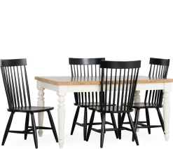 Cape Cod 5-Piece Dining Set w/ Black Chairs