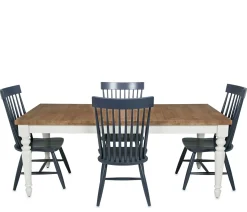 Cape Cod 5-Piece Dining Set with Denim Chairs