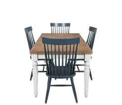 Cape Cod 5-Piece Dining Set with Denim Chairs