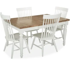 Cape Cod 5-Piece Dining Set w/ Lumina White Chairs