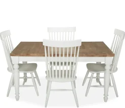 Cape Cod 5-Piece Dining Set w/ Lumina White Chairs