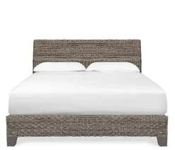 Catalina King Woven Platform Bed - Gray Wash