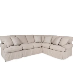 Cindy 2 Piece Slipcover Sectional - LSE 3 Seat Corner, RSE 3 Seat End