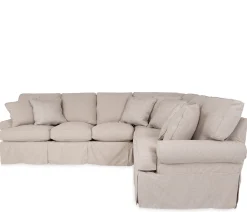 Cindy 2 Piece Slipcover Sectional - LSE 3 Seat Corner, RSE 3 Seat End