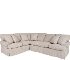 Cindy 2 Piece Slipcover Sectional - RSE 3 Seat Corner, LSE 3 Seat End
