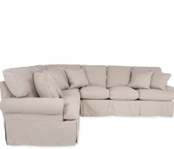 Cindy 2 Piece Slipcover Sectional - RSE 3 Seat Corner, LSE 3 Seat End