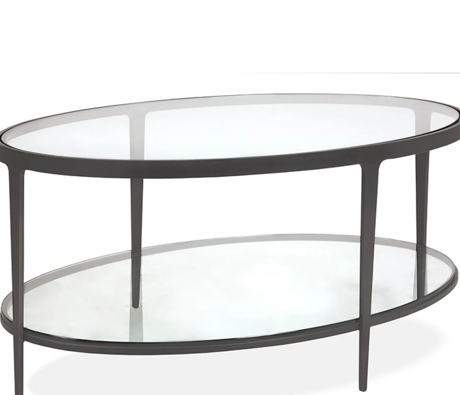 Clooney Oval Coffee Table - Gunmetal