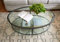 Clooney Oval Coffee Table - Gunmetal