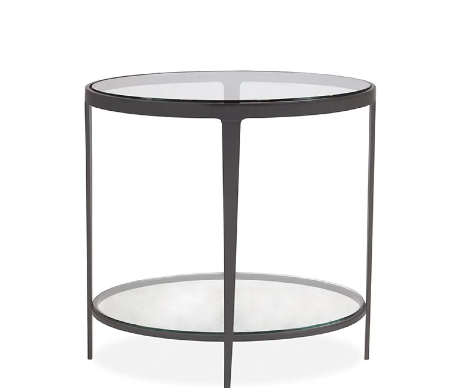 Clooney Oval Side Table - Gunmetal