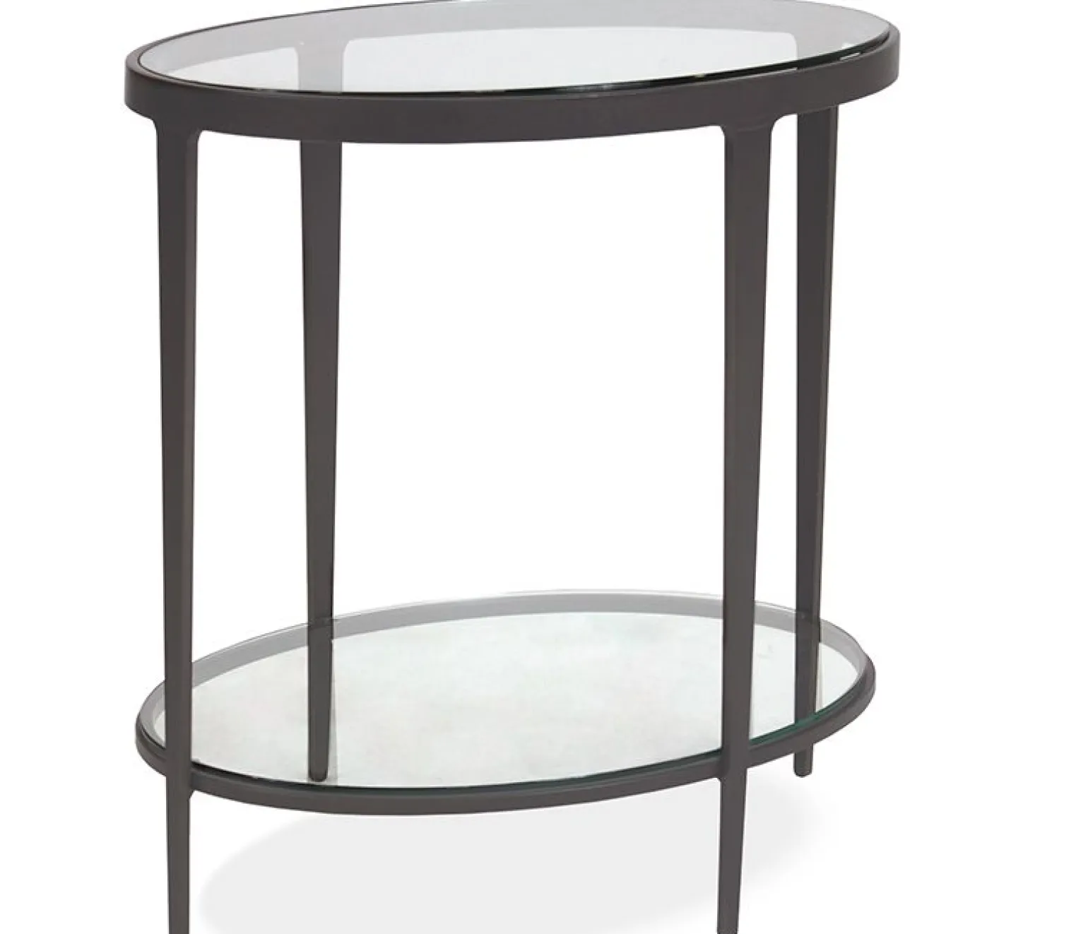 Clooney Oval Side Table - Gunmetal
