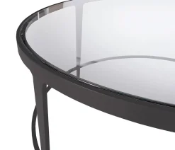 Clooney Round Coffee Table - Gunmetal