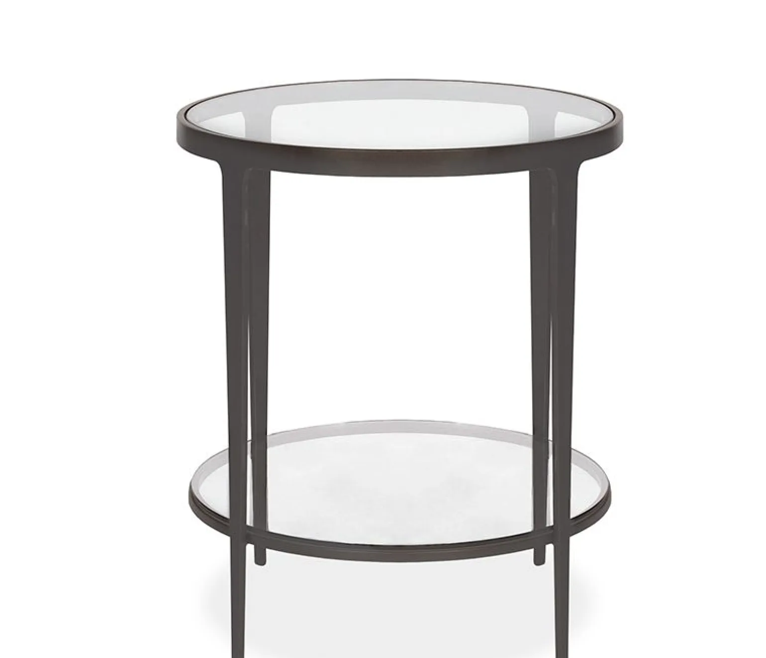 Clooney Round Side Table - Gunmetal