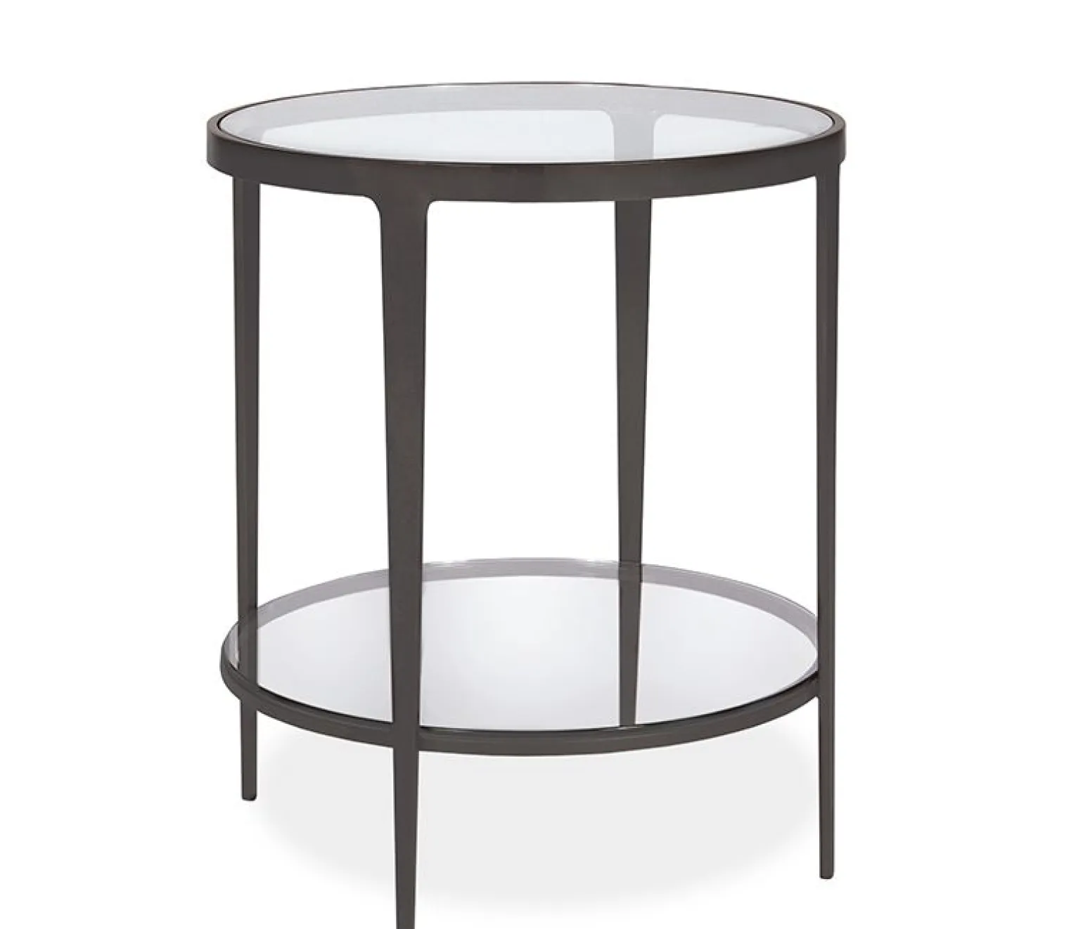 Clooney Round Side Table - Gunmetal