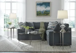 Clooney Round Side Table - Gunmetal