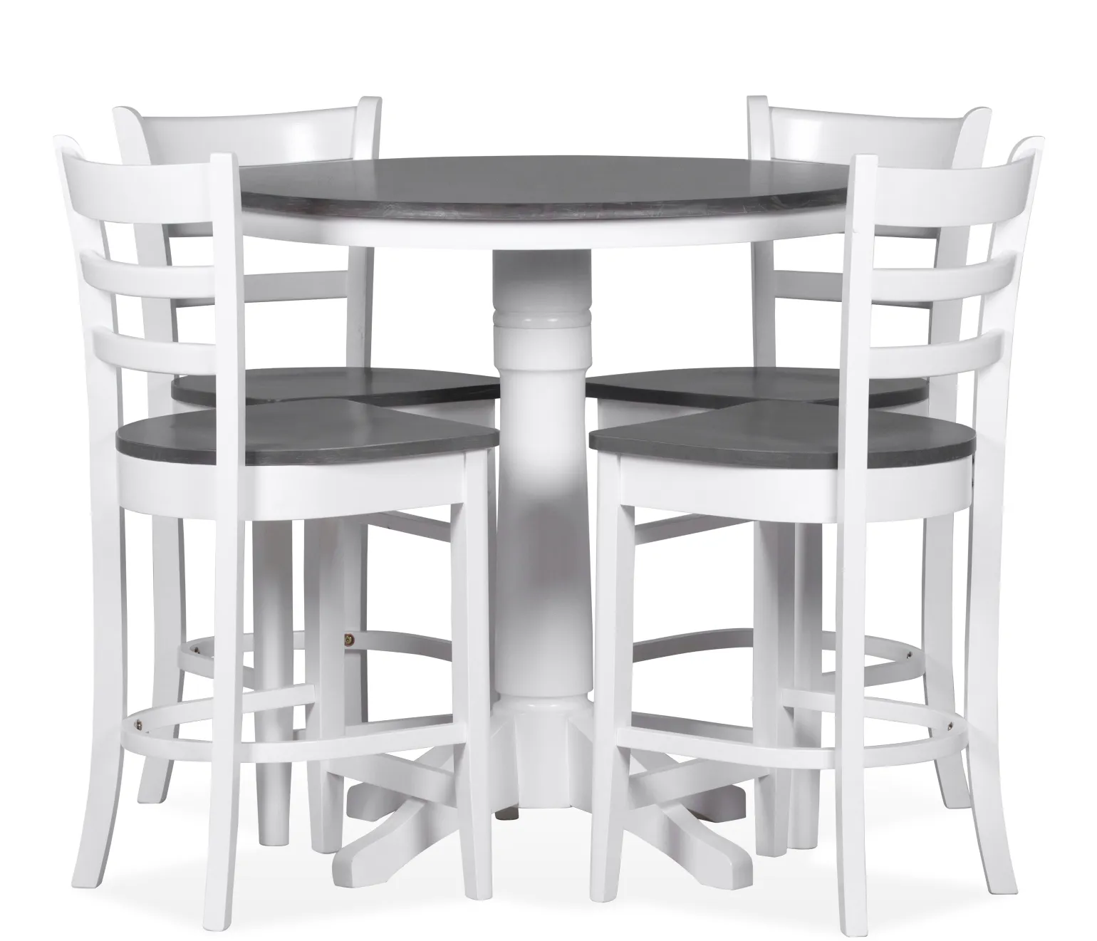 Cove II - 5-Piece Counter Dining Set w/ Ladder Back Stools