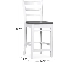 Cove II - 5-Piece Counter Dining Set w/ Ladder Back Stools