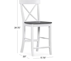 Cove II - 3-Piece Counter Dining Set w/ X-Back Stools