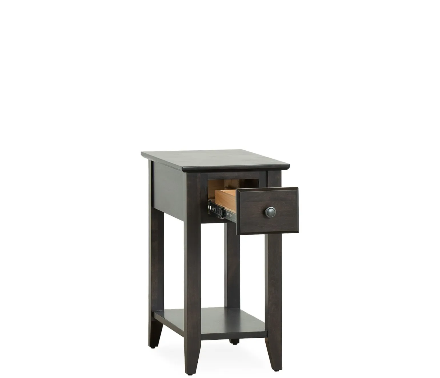 Edmund Chairside Table - Rich Chocolate