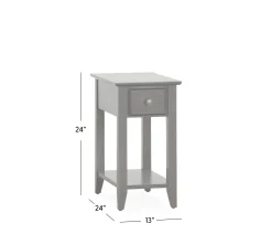 Edmund Chairside Table - Rich Chocolate