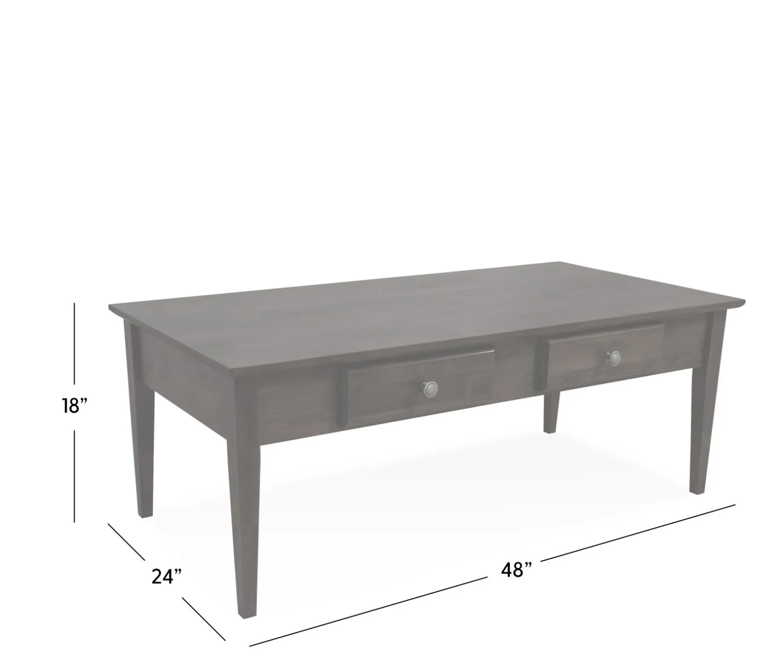 Edmund Large Coffee Table - Rich Chocolate