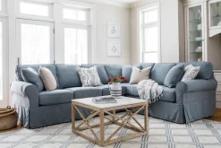 Fairbanks 2-PC Sectional 3 seat end RSE, LSE corner - Blue