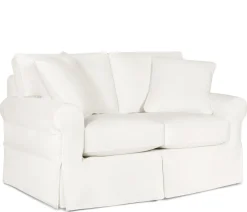 Fairbanks Slipcover Loveseat - White