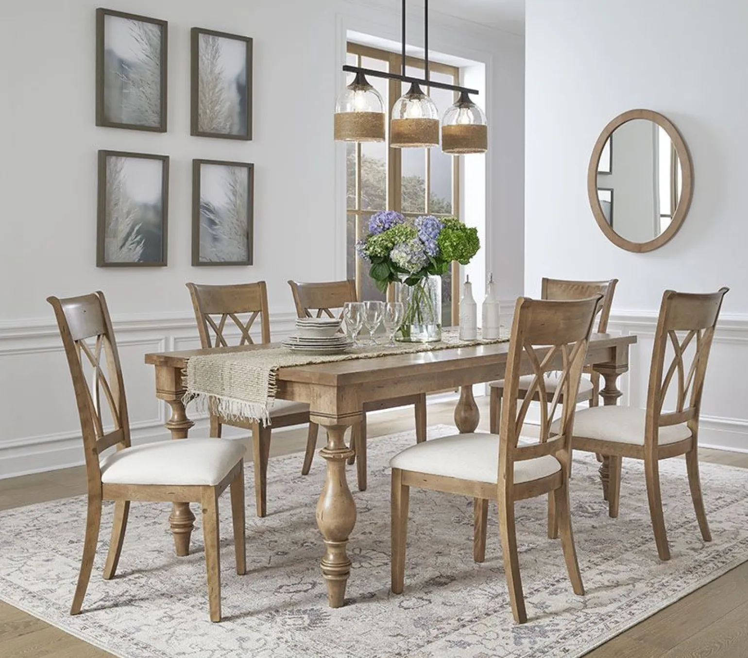 Farmhouse 5-Piece Set - Double X Chairs