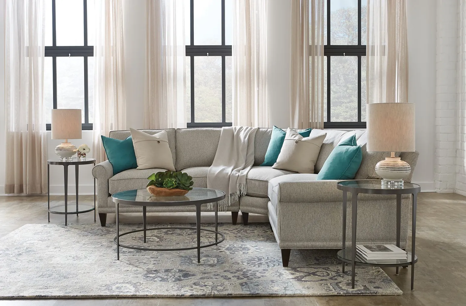 Fringed Sea Green Pillow