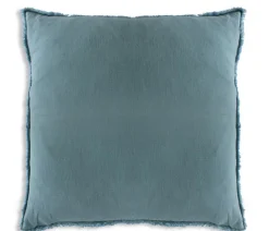 Fringed Sea Green Pillow
