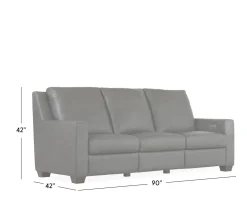 Gemini Leather Power Sofa