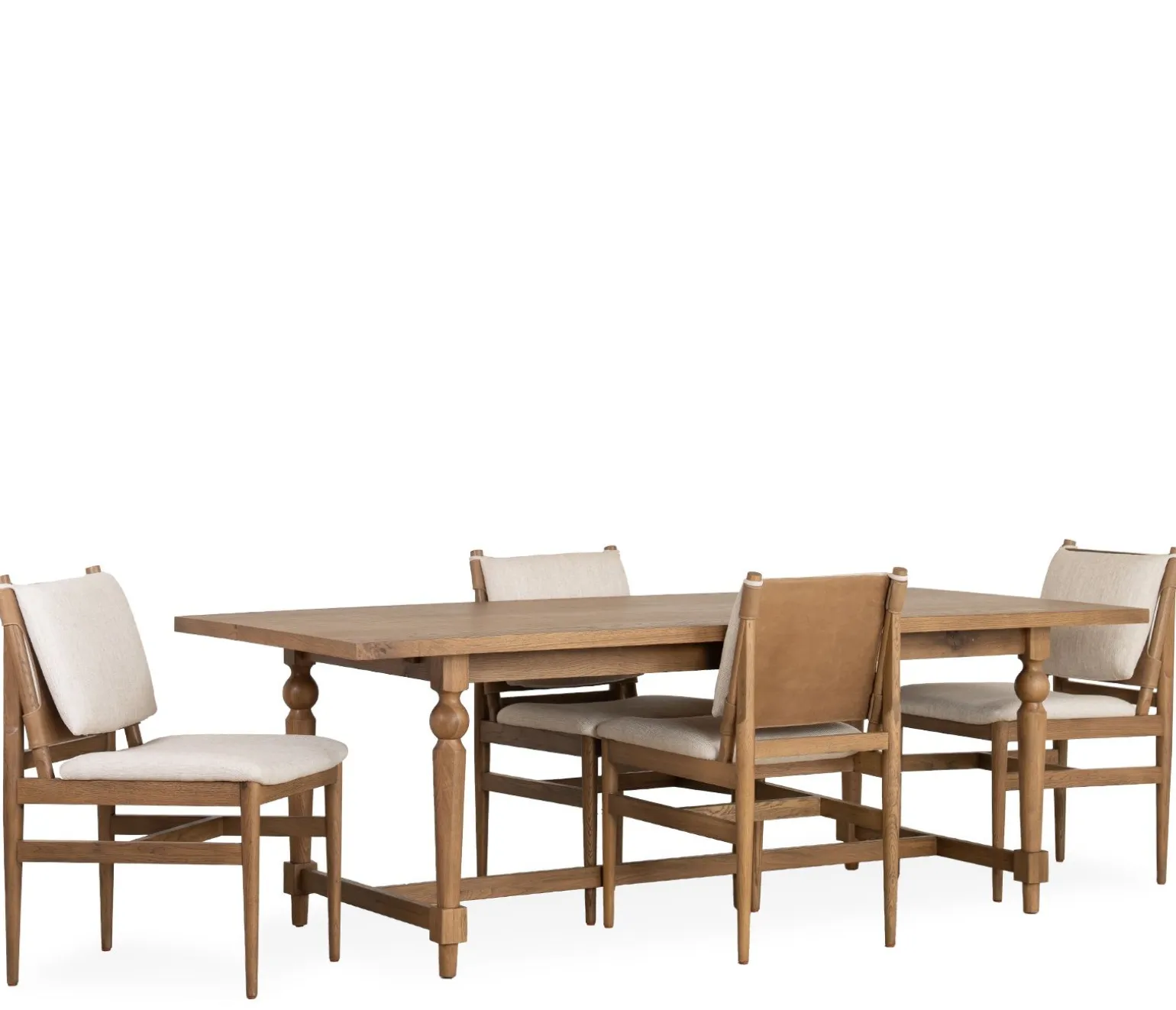 Glenview 5-Piece Dining Set w/ Upholstered Chairs