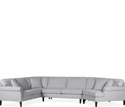 Grayson 3 Piece LHF Sofa Sectional Armless, RHF Cuddler - Villa Dove