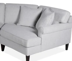 Grayson 3 Piece LHF Sofa Sectional Armless, RHF Cuddler - Villa Dove