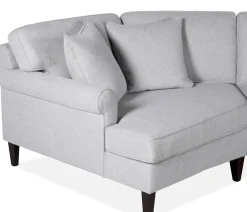 Grayson 3 Piece RHF Sofa Sectional Armless, LHF Cuddler - Villa Dove