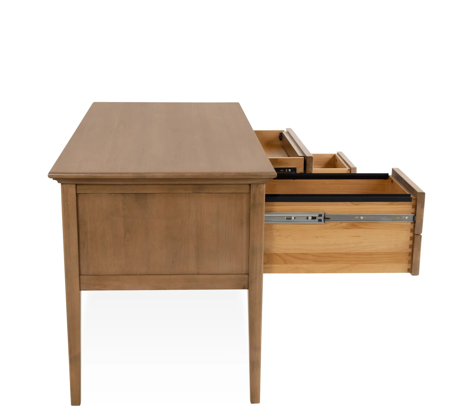 Henderson 4-Drawer Desk - Pecan