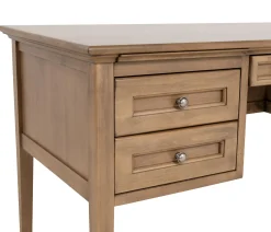 Henderson 4-Drawer Desk - Pecan