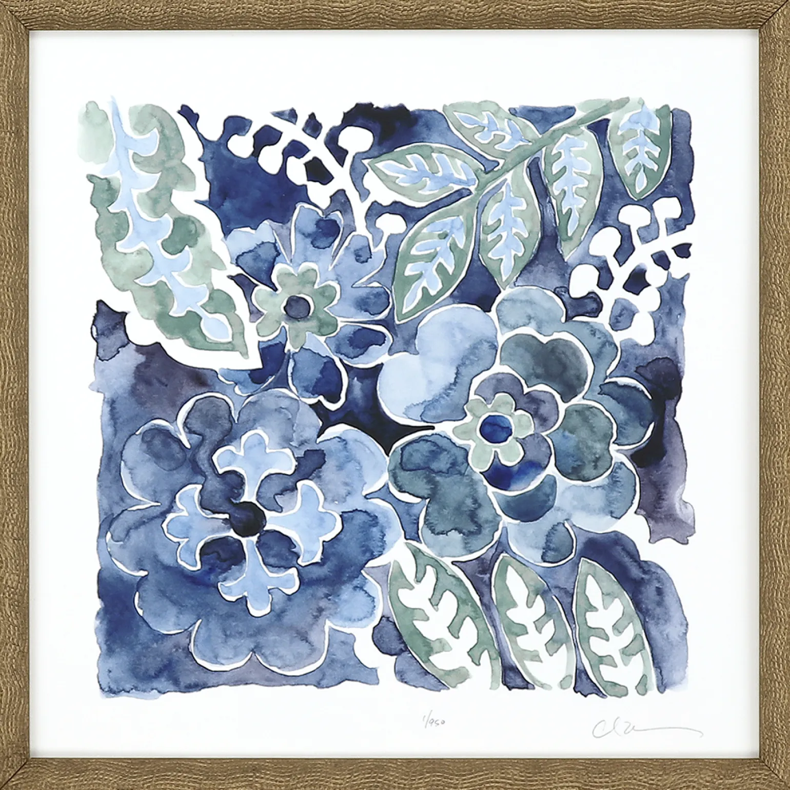 Indigo Ornament II