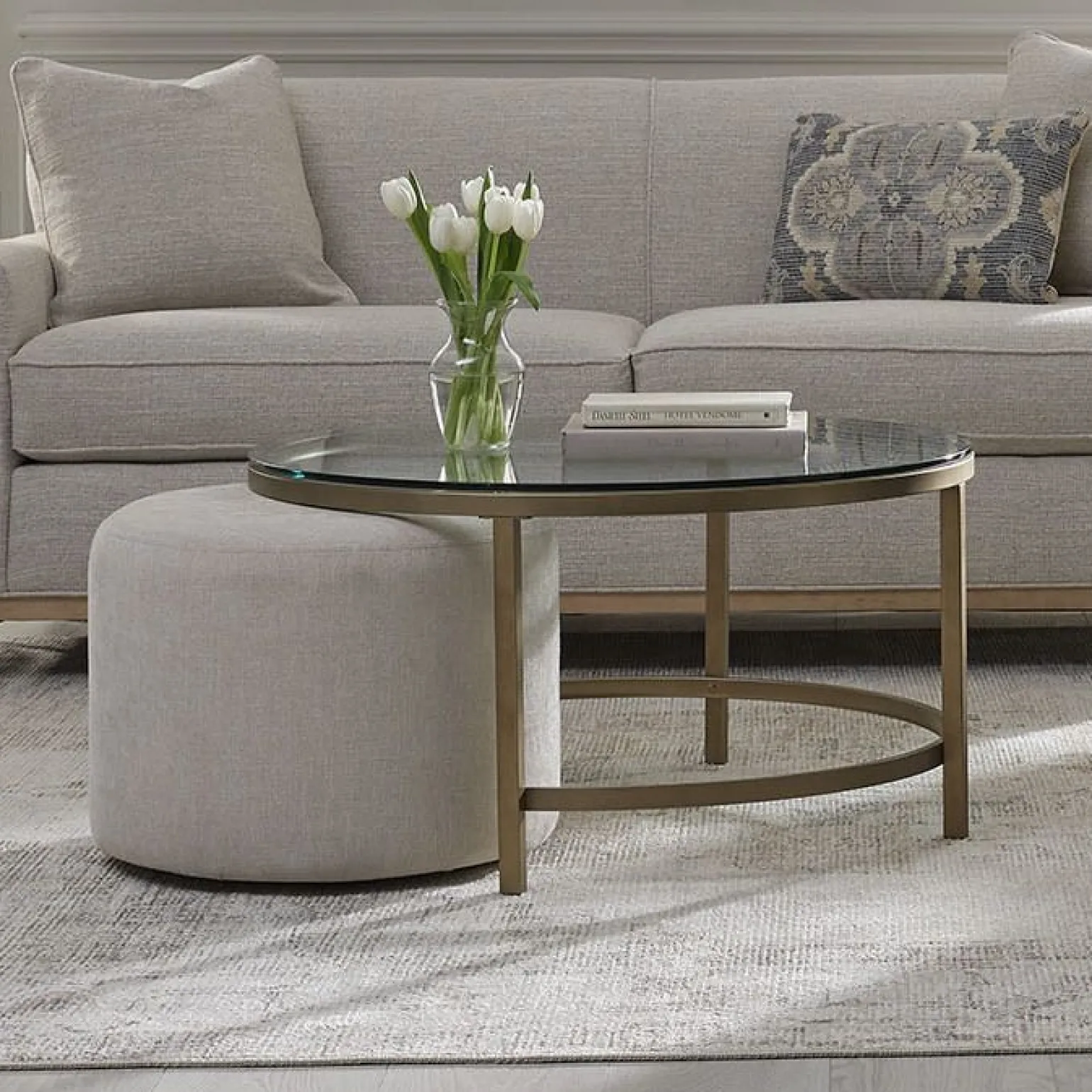 Lydia Nesting Coffee Table and Ottoman