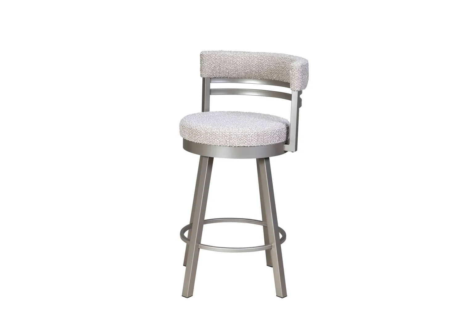 Metro Swivel Counter Stool With Back - Titanium